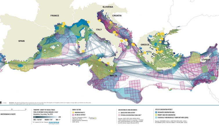  2 Map overlapping maritime sectors and sites of conservation interest