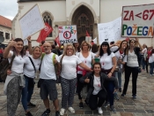 Požeški odgojitelji prosvjedovali pred Vladom Republike Hrvatske