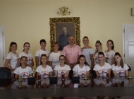 Twirling klub i Požeške mažoretkinje na prijemu kod gradonačelnika