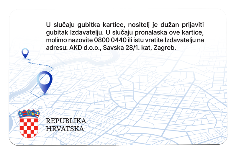 kartica autotaksi vozaca straznja