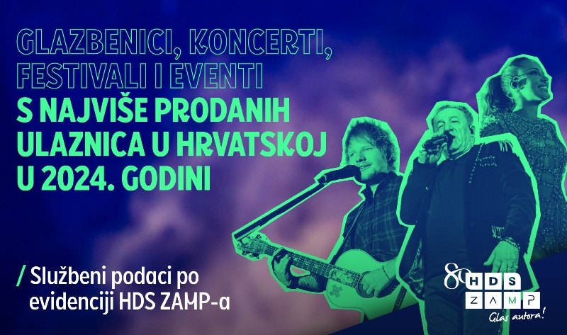 Bestselleri 2024. godine: najpopularniji glazbenici i događanja uživo / HDS ZAMP