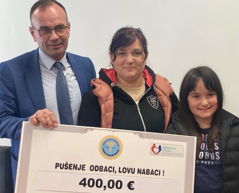 Izvučeni dobitnici nagrada u sklopu natječaja „Pušenje odbaci, lovu nabaci“ - glavnu nagradu dobila Slavica Kovačević iz Vidovaca