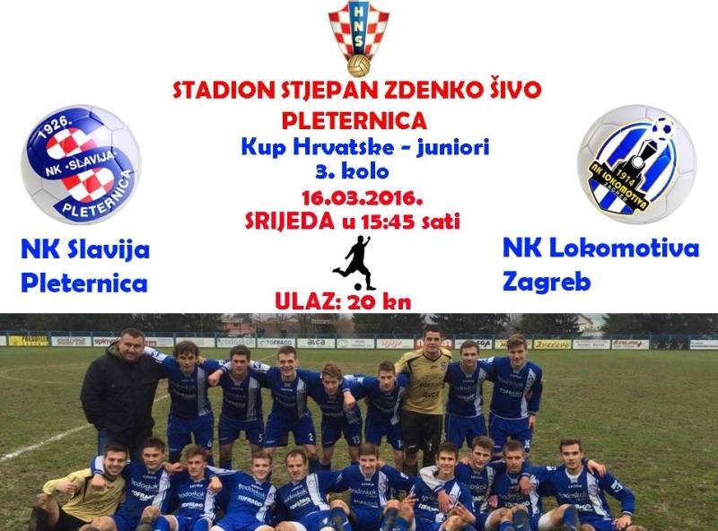 Juniori Slavije sutra igraju protiv Lokomotive za polufinale kupa