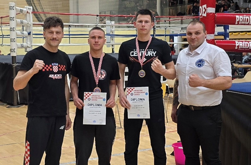 Kickboxing prvenstvo Hrvatske K1- borci KBK "Borac" Požega odlični - Ivano 1., Nikola 3.