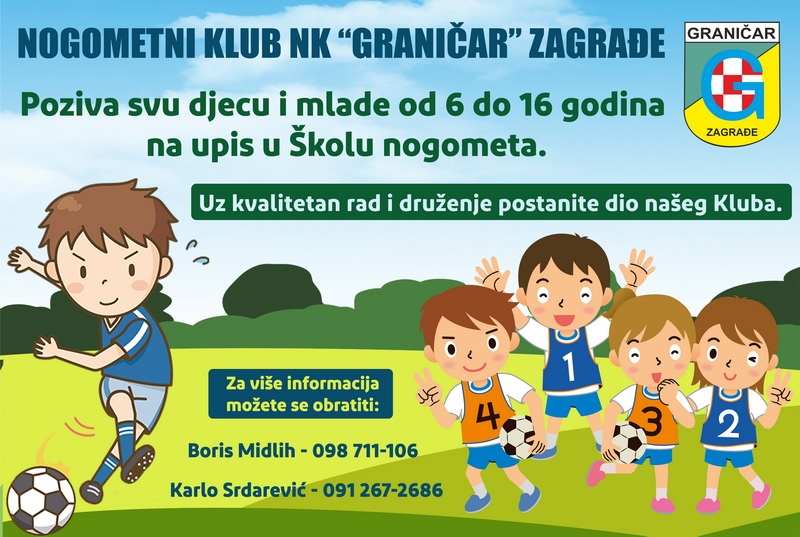 Kreće Škola nogometa u organizaciji Nk "Graničar" Zagrađe
