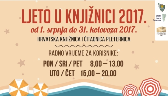 Ljeto u Hrvatskoj knjižnici i čitaonici Pleternica
