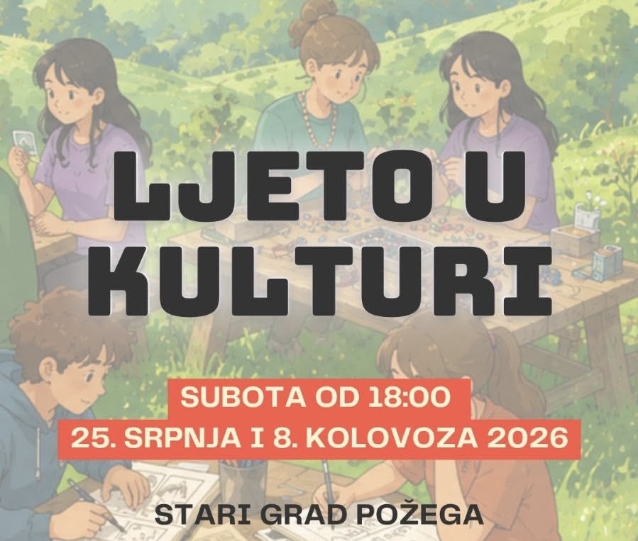 Ljeto u kulturi donosi radionice i večer društvenih igara na Stari grad u Požegi