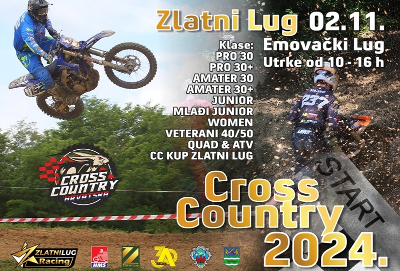 Najavljeno Otvoreno Prvenstvo Hrvatske u CrossCountry u organizaciji Moto klub Zlatni Lug Racing u subotu 2. studenog od 10 sati