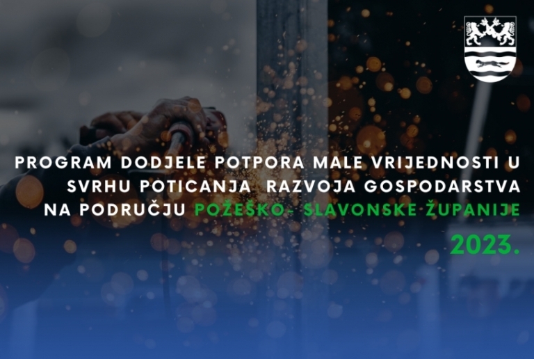 Ponovno otvoren Javni poziv iz Programa dodjele potpora male vrijednosti u svrhu poticanja razvoja gospodarstva