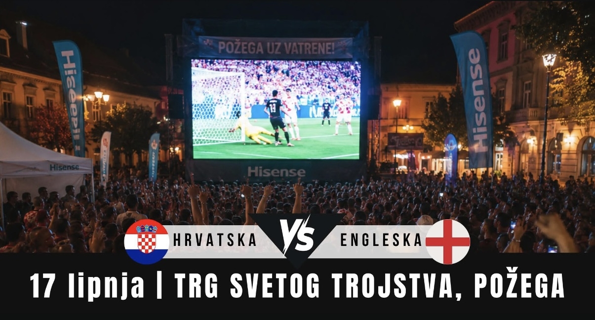 Požega zajedno navija: Alles organizira prijenos utakmice na velikom ekranu