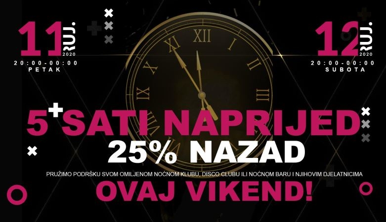 Velika akcija noćnih klubova "5 sati naprijed, 25% nazad“ bez odziva u Požeško-slavonskoj županiji