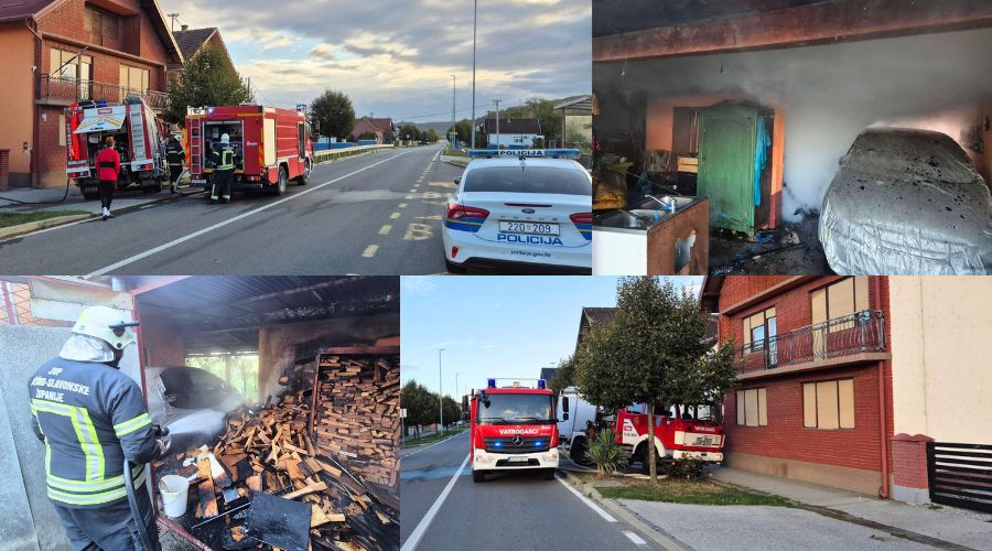 Požar pomoćne gospodarske zgrade u Pleternici