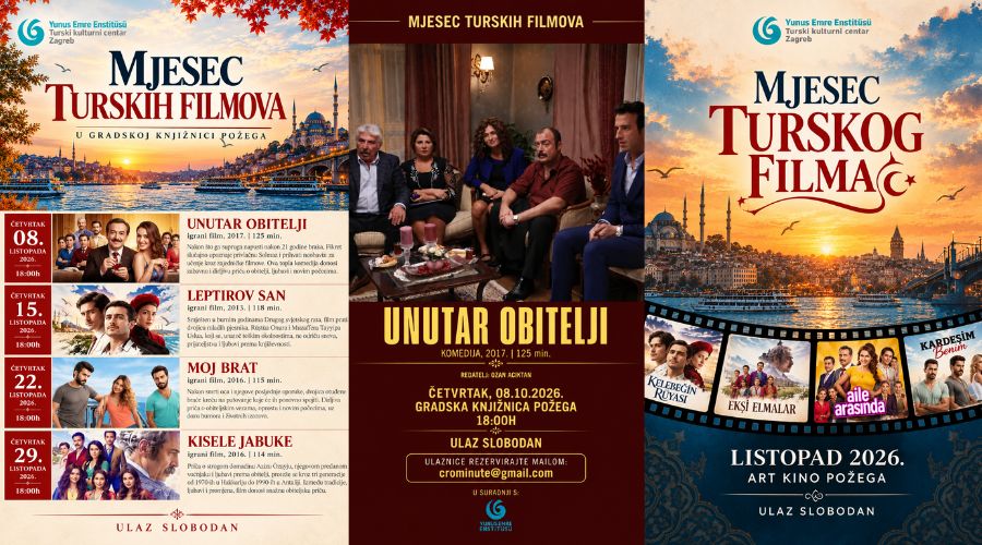 Mjesec turskih filmova u Požegi: Četiri filmske večeri uz besplatan ulaz
