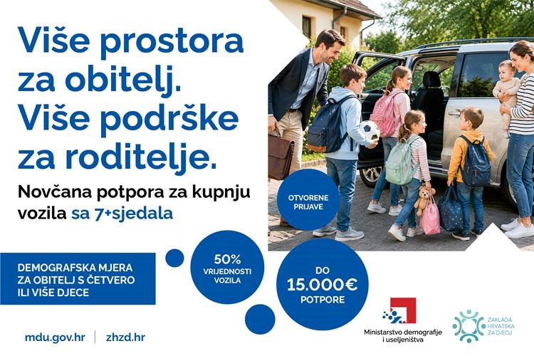 Pilot-program sufinanciranja vozila za velike obitelji