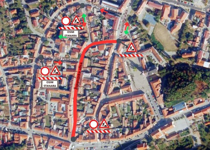 Zbog sanacije asfalta zatvara se Županijska ulica u Požegi