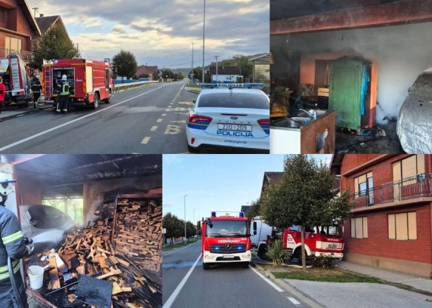 Požar pomoćne gospodarske zgrade u Pleternici