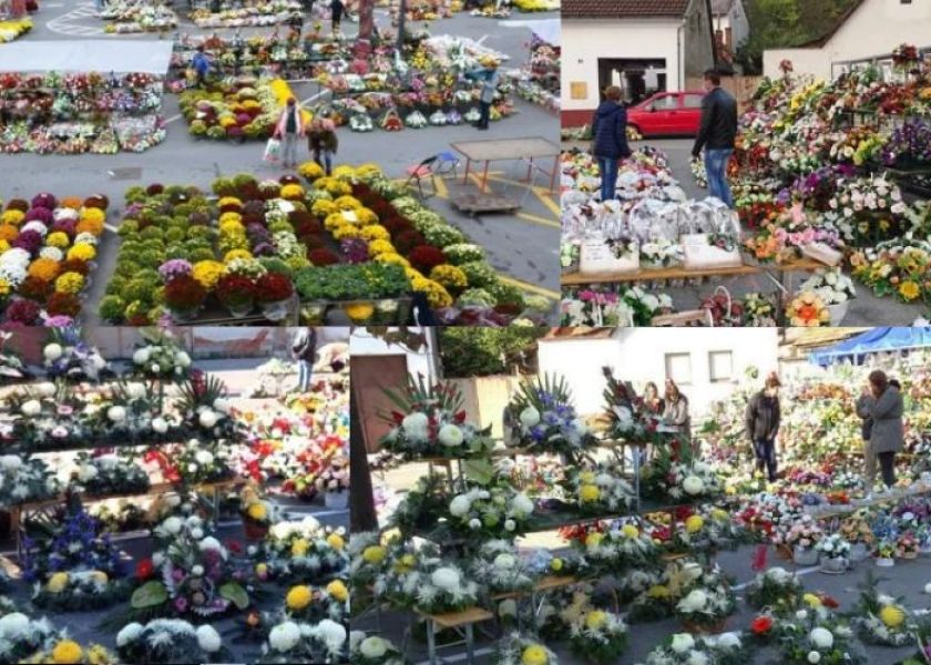 Radi prigodne prodaje cvijeća iza Gradske kuće u Požegi zatvara se parkiralište