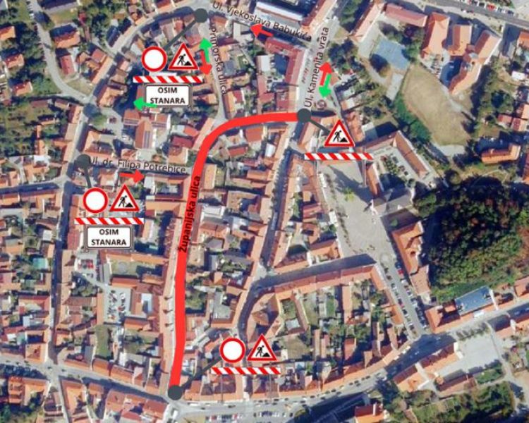 Zbog sanacije asfalta zatvara se Županijska ulica u Požegi