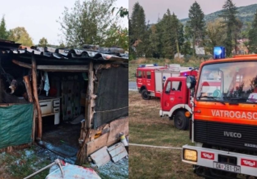 Progorenje peći izazvalo požar u ostavi, intervenirali vatrogasci