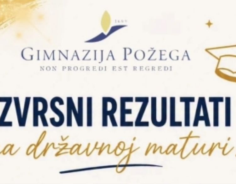 Maturanti Gimnazije Požega ostvarili izvrsne rezultate na državnoj maturi