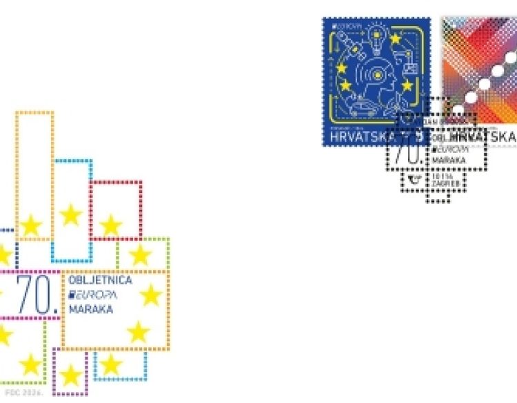 70 godina serije maraka „Europa“ - Ovogodišnje, hrvatsko, izdanje serije „Europa“ obuhvaća dvije poštanske marke