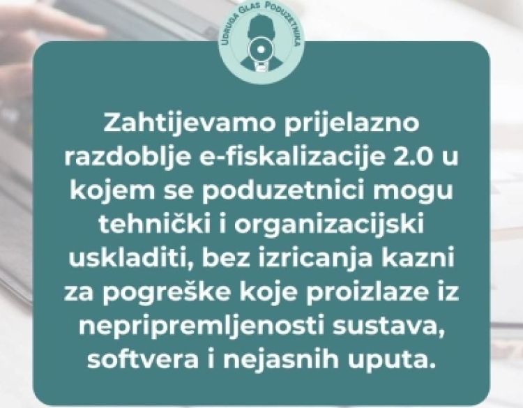 UGP poziva Vladu na uvođenje prijelaznog razdoblja za Fiskalizaciju 2.0 bez kazni i Peticiju za produženje prijelaznog razdoblja za Fiskalizaciju 2.0.