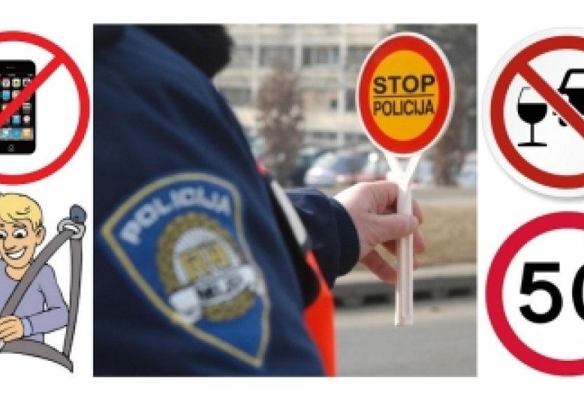 Vozači ovog vikenda opet napravili rekordan broj 131 prekršaj - 12 sa alkoholom, 15 bez pojasa, 58 prekoračenje brzine
