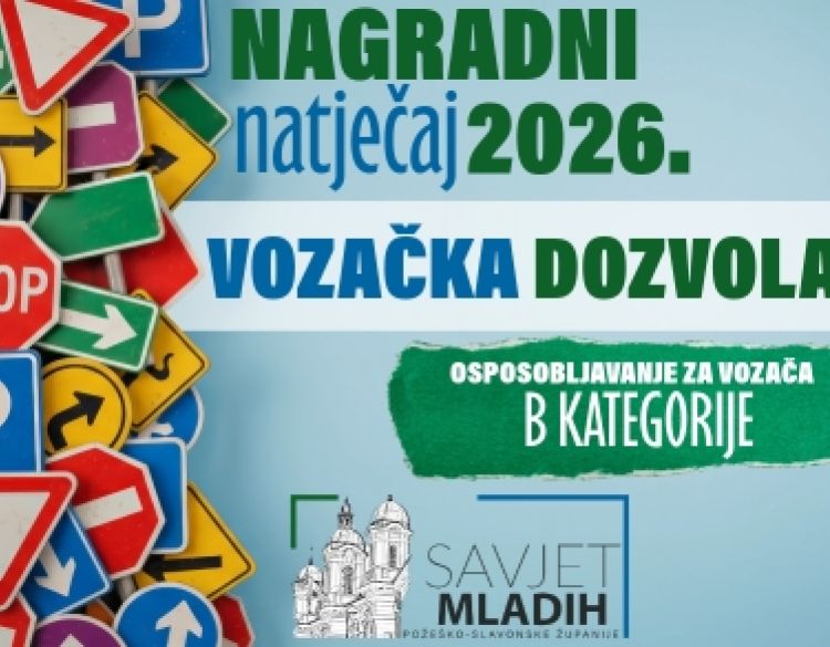 Županijski Savjet mladih ponovno nagrađuje besplatnim osposobljavanjem za vozača B kategorije