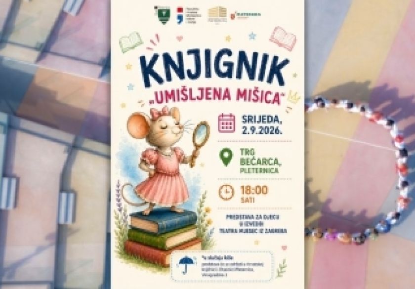 Zadnji ovogodišnji Knjignik na Trg bećarca donosi predstavu ''Umišljena mišica'' u izvedbi Teatra Mjesec iz Zagreba