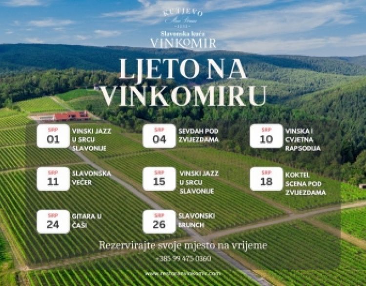 Ljeto na Vinkomiru – spoj vina, glazbe i doživljaja u srcu vinograda