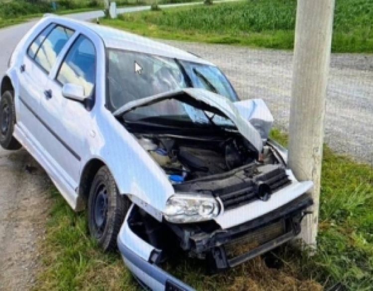 Uslijed neprilagođene brzine 72-godišnjak u Požegi sletio vozilom s kolnika te udario u stup javne rasvjete i stablo