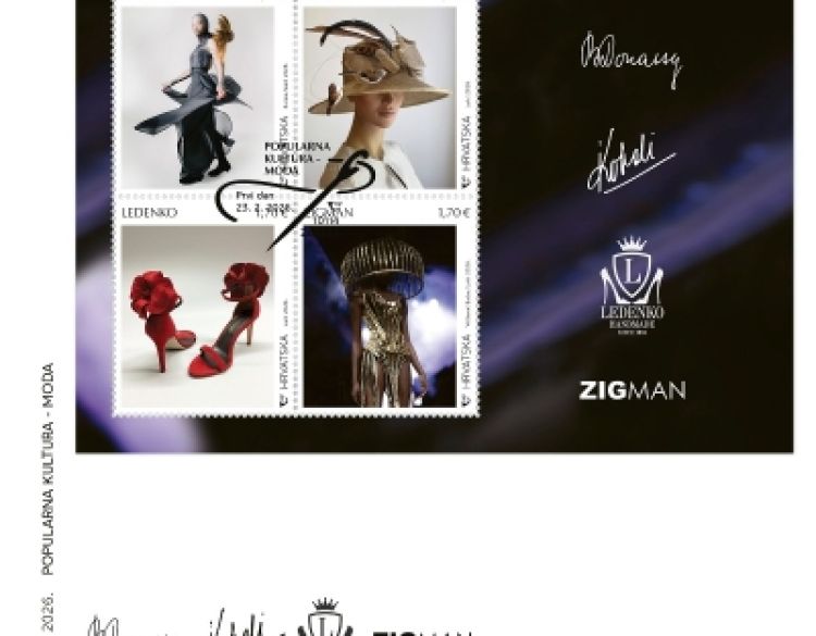 Nove marke Hrvatske pošte - filatelističko izdanje posvećeno hrvatskom modnom dizajnu
