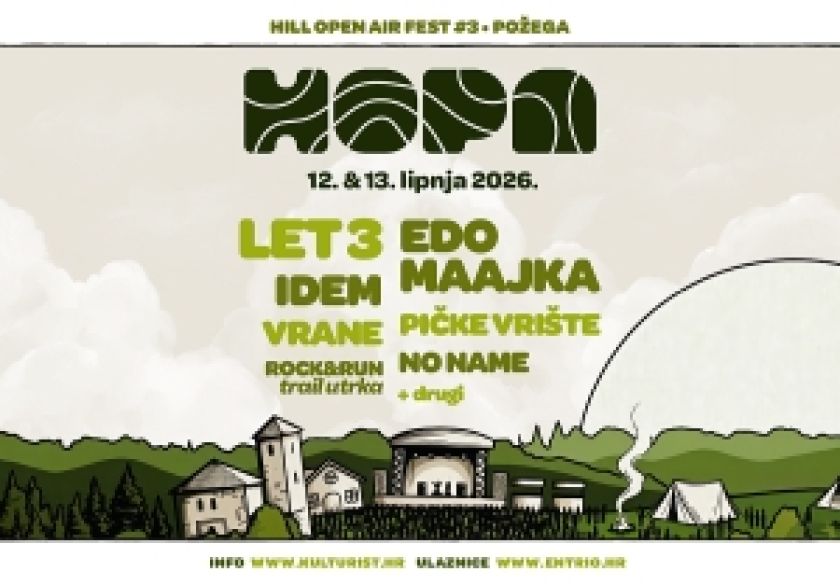 HOPA fest ponovno osvaja Požešku goru: Let 3, Edo Maajka i nezaboravna atmosfera pod zvijezdama