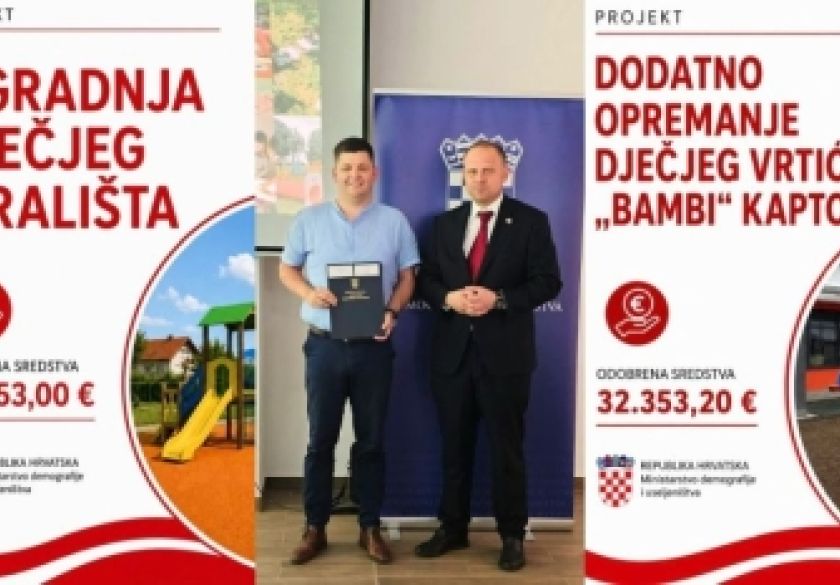 Općini Kaptol odobreno više od 60 tisuća eura bespovratnih sredstava za ulaganja u djecu