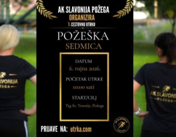Atletski klub Slavonija Požega organizira prvu cestovnu atletsku utrku 