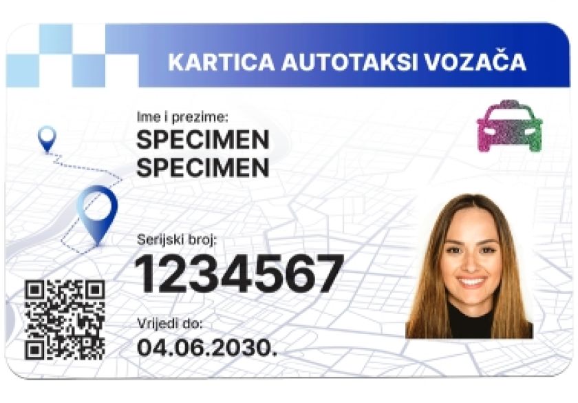 Podsjetnik autotaksi vozačima da su do 4. lipnja obavezni ishoditi karticu autotaxi vozača da bi mogli nastaviti s obavljanjem djelatnosti