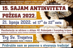 15. Sajam antikviteta na Trgu sv. Trojstva uz degustaciju kulena i vina danas 21. lipnja