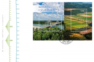 Most 3. gardijske brigade „Kune“ i Vijadukt „Mirna“na novim poštanskim markama
