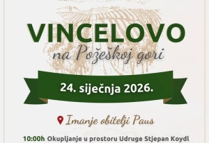TZ grada Požega obavještava građane o posebnoj regulaciji prometa za subotu 24. siječnja i priredbu "Vincelovo na Požeškoj gori"