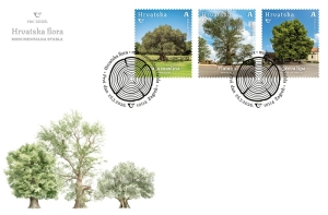 Tri veličanstvena stabla Hrvatske na poštanskim markama - Novo izdanje serije prigodnih maraka „Hrvatska flora“