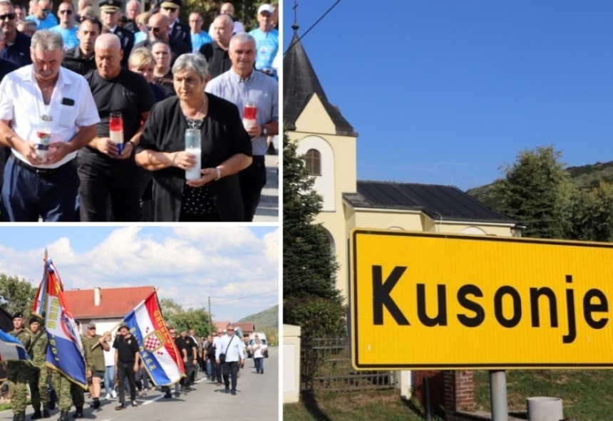 34. obljetnica pogibije 20-orice pripadnika 105. brigade HV Bjelovar i Komemoracija u Kusonjama u čast poginulim hrvatskim vitezovima
