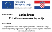 Završen projekt &quot;Banka hrane Požeško-slavonske županije&quot; u organizaciji GD Crvenog križa Požega