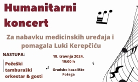 Požeški tamburaški orkestar najavljuje za 19. travnja humanitarni koncert za Luku Kerepčića