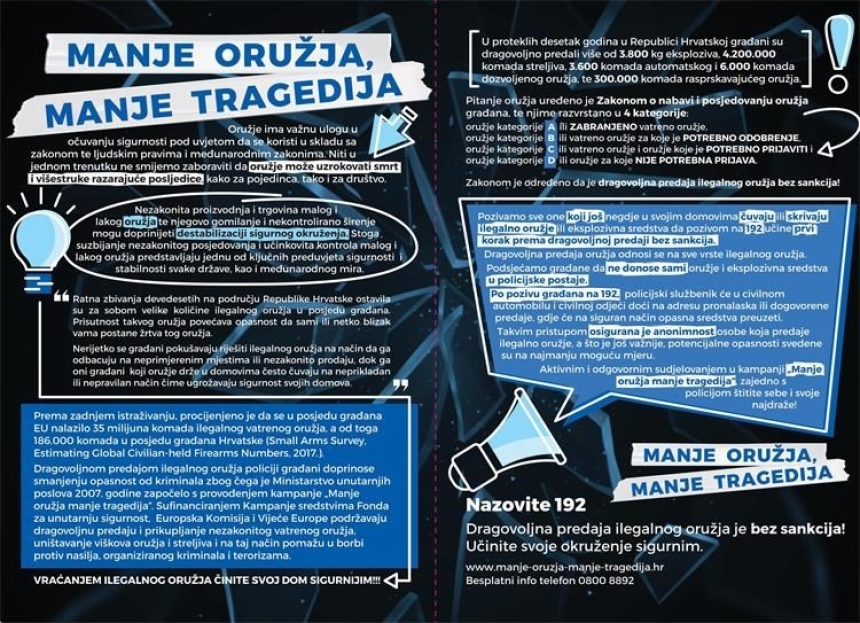 Dragovoljno predala 994 komada streljiva