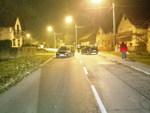 Direktan sudar dva automobila, na zavoju u ulici E. Kvaternika