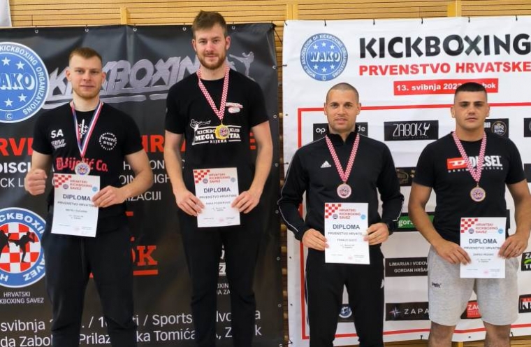 Kickboxing klub &quot;Borac&quot; Požega na Prvenstvu Hrvatske osvojio 4 medalje - Robert i Anastasiia viceprvaci Hrvatske