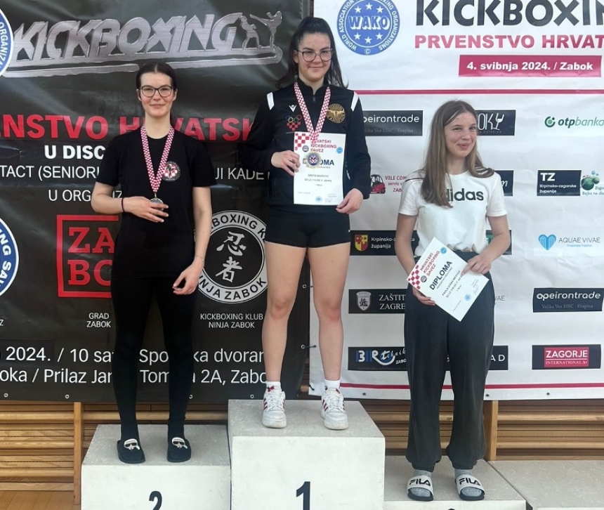Ivona Novak iz KBK "Borac" Požega po drugi puta viceprvakinja Hrvatske u kickboxingu