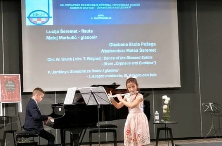 Povijesni uspjeh učenika Glazbene škole Požega na 60. hrvatskom natjecanju komornih sastava županija