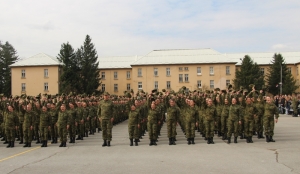 Svečana prisega ročnika na 1. Temeljnom vojnom osposobljavanju - u Vojarni 123. brigade HV u Požegi 82 ročnice i 318 ročnika