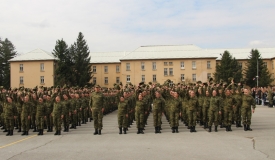Svečana prisega ročnika na 1. Temeljnom vojnom osposobljavanju - u Vojarni 123. brigade HV u Požegi 82 ročnice i 318 ročnika